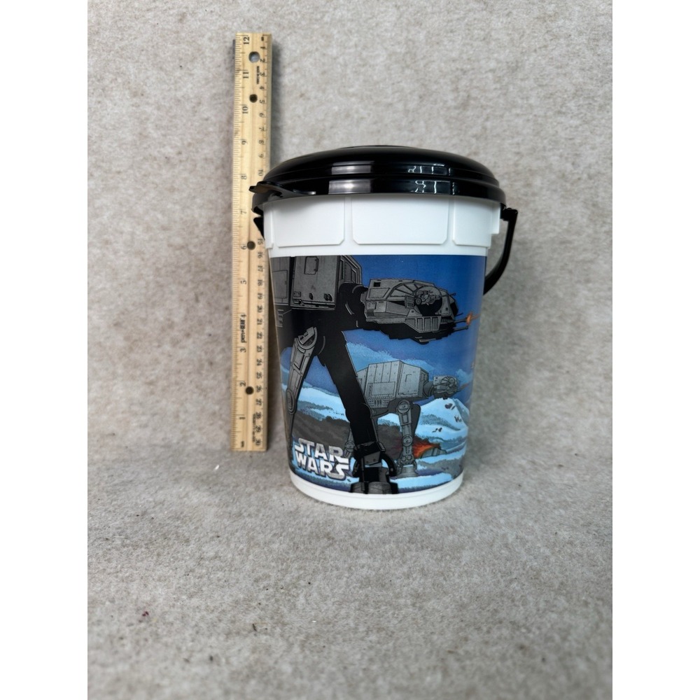 Disney Parks Star Wars Souvenir Popcorn Bucket W/ Lid Hoth Battle AT-AT Walker